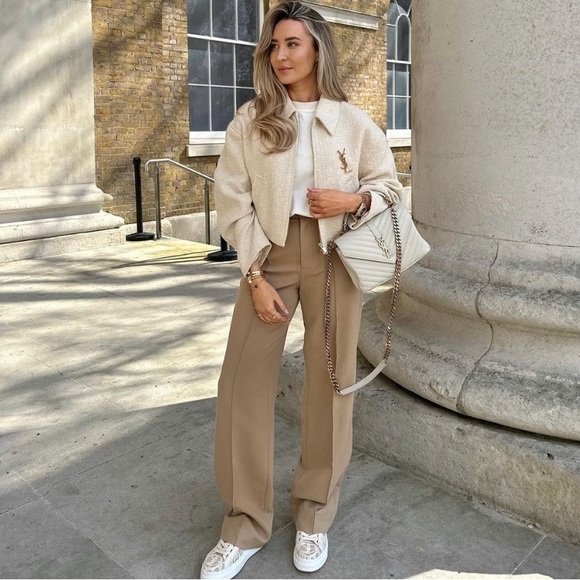 Zara Textured Weave Bomber Jacket NWT - Picture 8 of 17